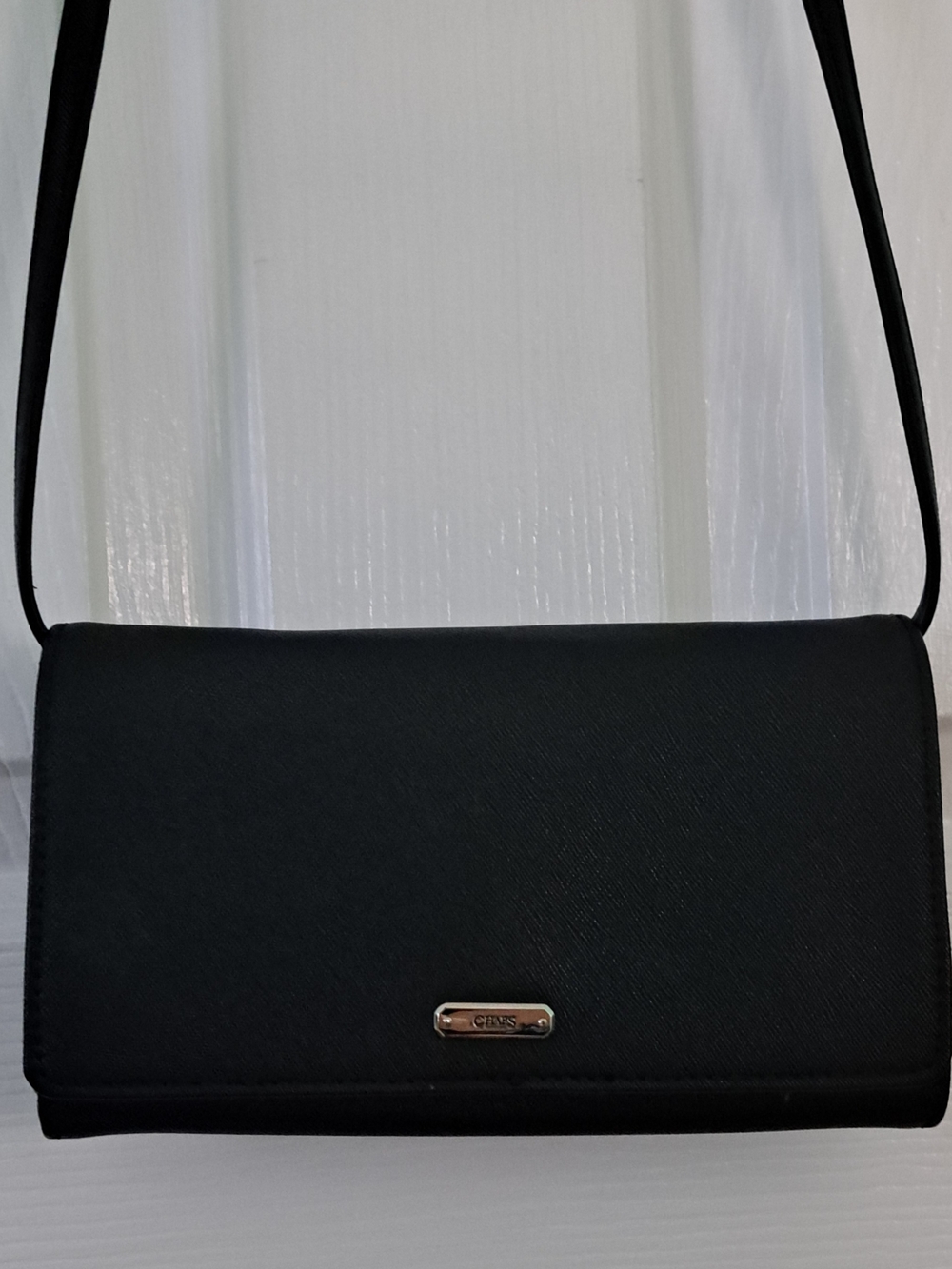 Chaps Black Crossbody Clutch